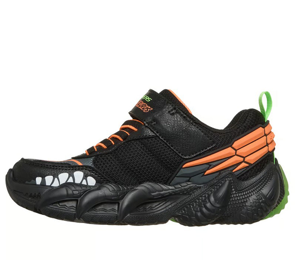 Skech-O-Saurus Lights 3.0 in Black/Lime by Skechers