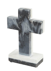 Grey Marble Wood Crosses by Mud Pie
