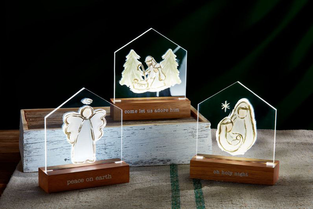 Angel LED Acrylic Xmas Sitter by Mud Pie