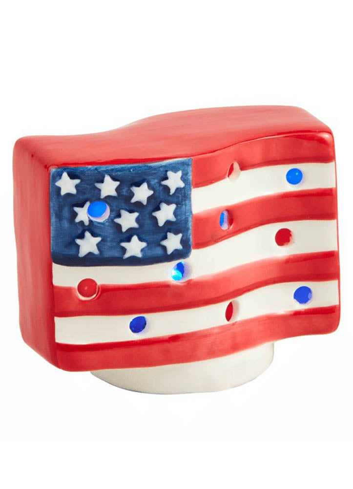 Americana Flag Light Up Sitter by Mud Pie