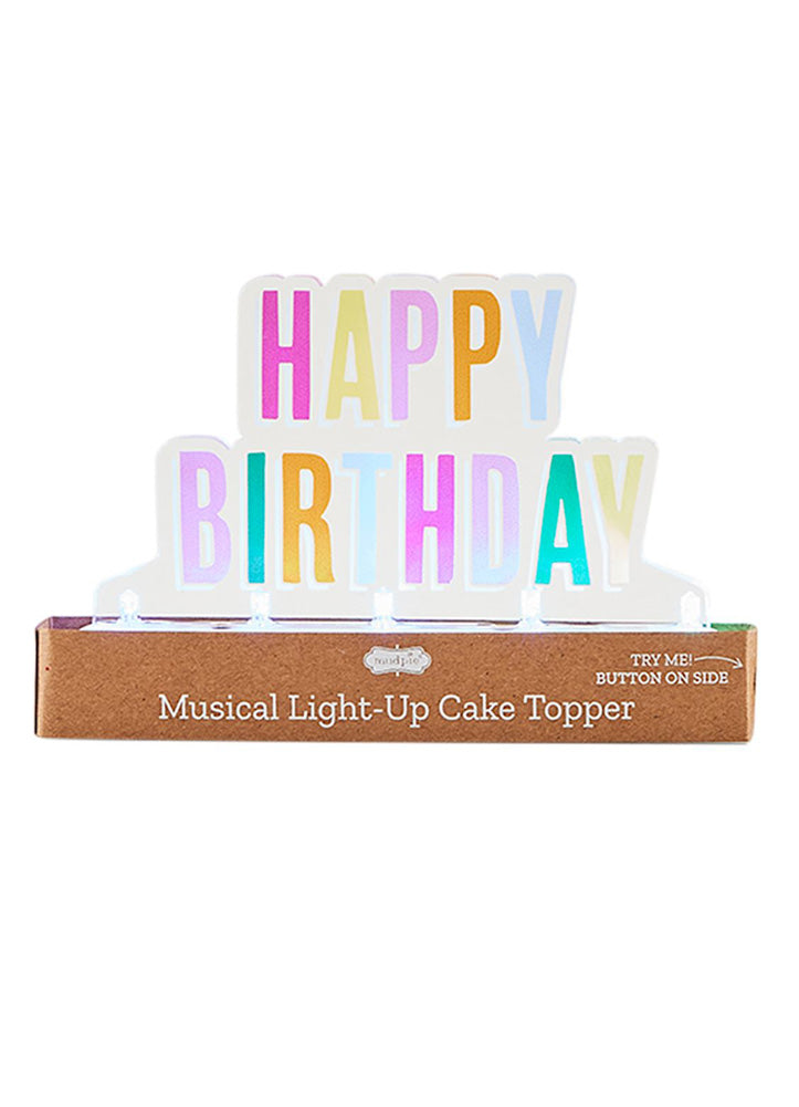 Happy Musical LED Cake Topper by Mud Pie