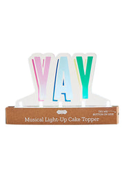 Yay Musical LED Cake Topper by Mud Pie