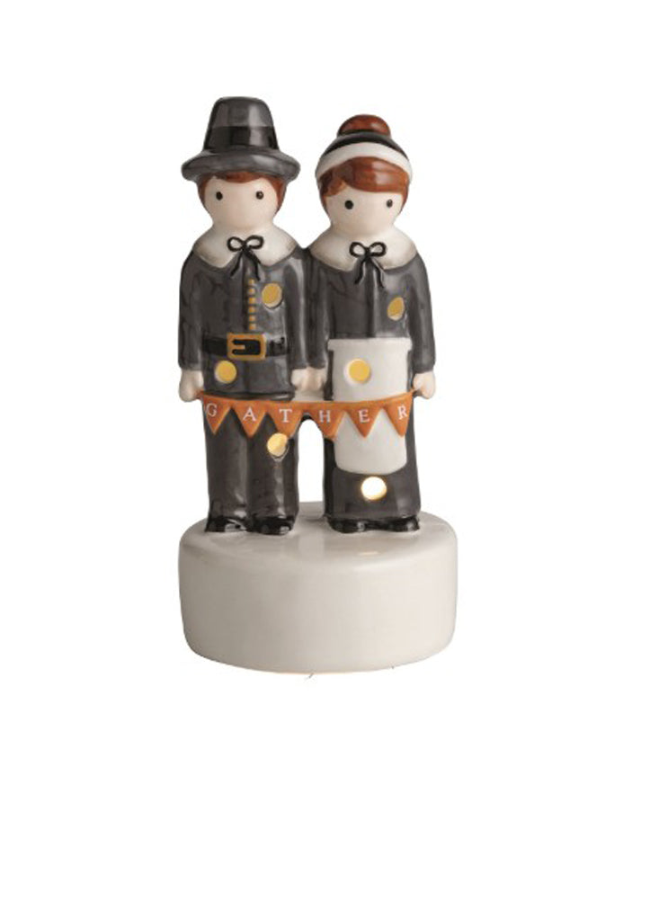LED Pilgrim Light Up Sitter by Mud Pie