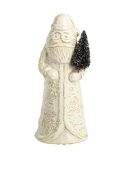 Small White Christmas Santa Sitter by Mud Pie