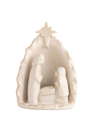 White Stoneware Nativity by Mud Pie