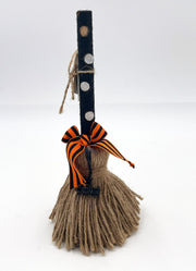 Small Halloween Natural Broom by Mud Pie