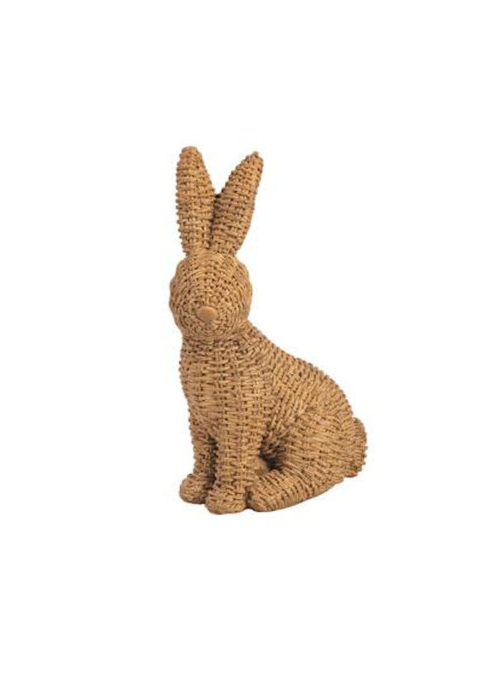 Natural Wicker Resin Bunny by Mud Pie