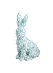 Blue Bow Woven Bunny Sitter by Mud Pie