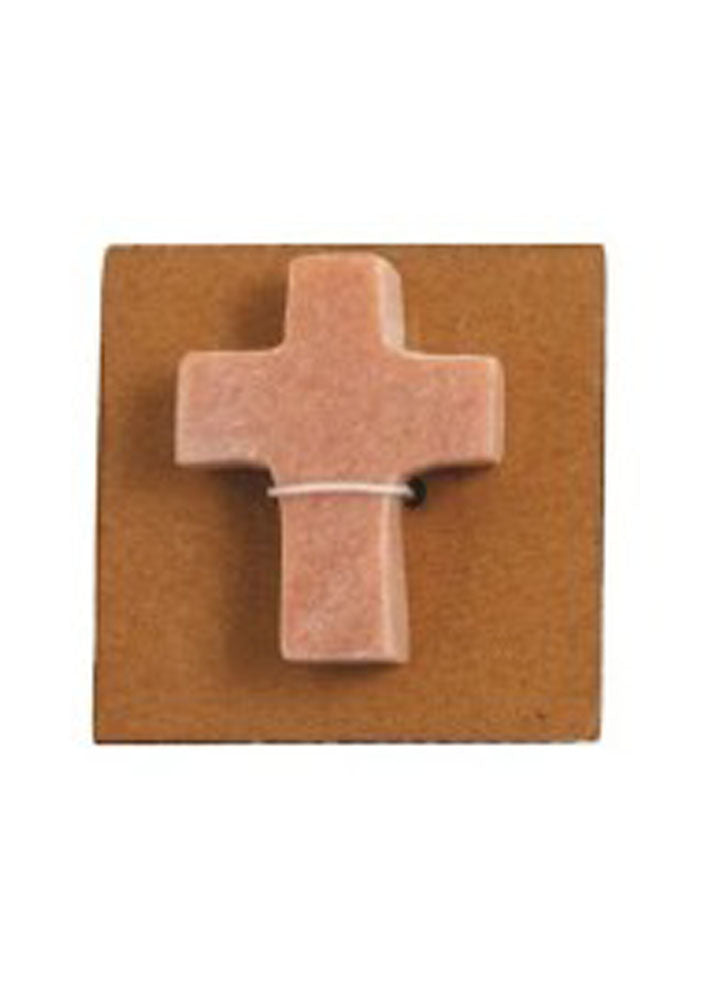 Pink Marble Pocket Cross by Mud Pie