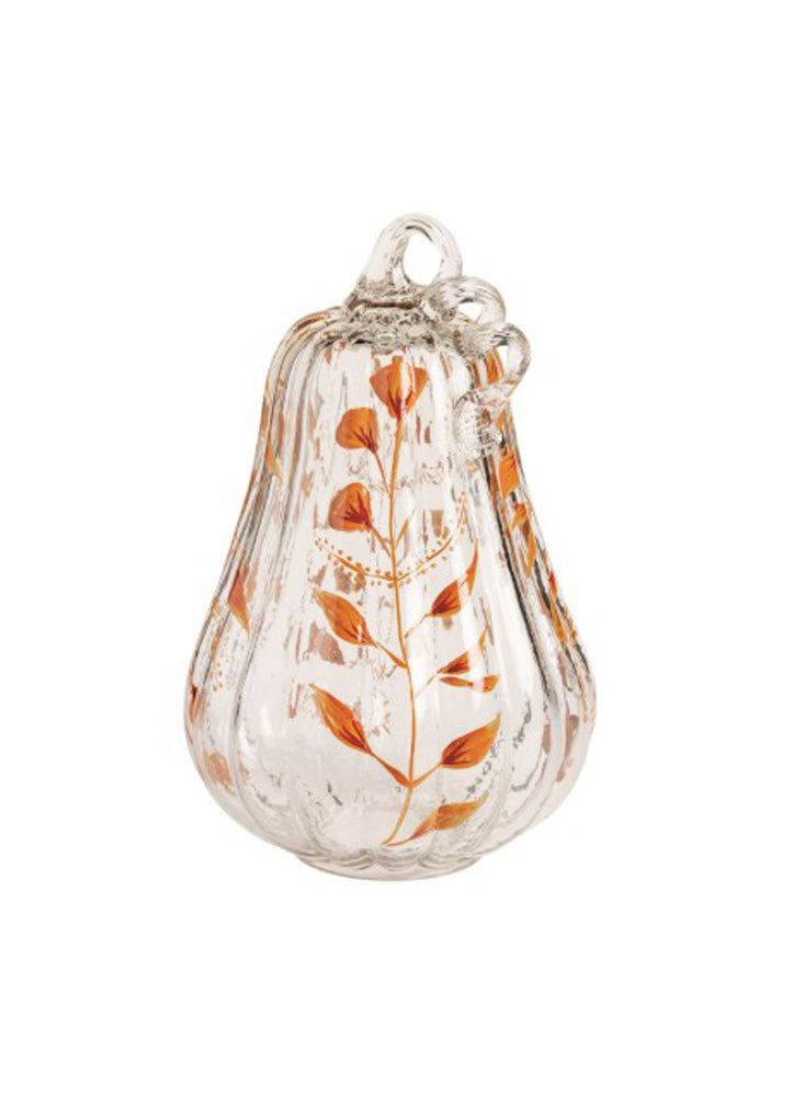 Large Paint Glass Pumpkin Sitter by Mud Pie