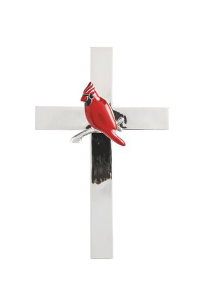 Cardinal Metal Cross by Mud Pie
