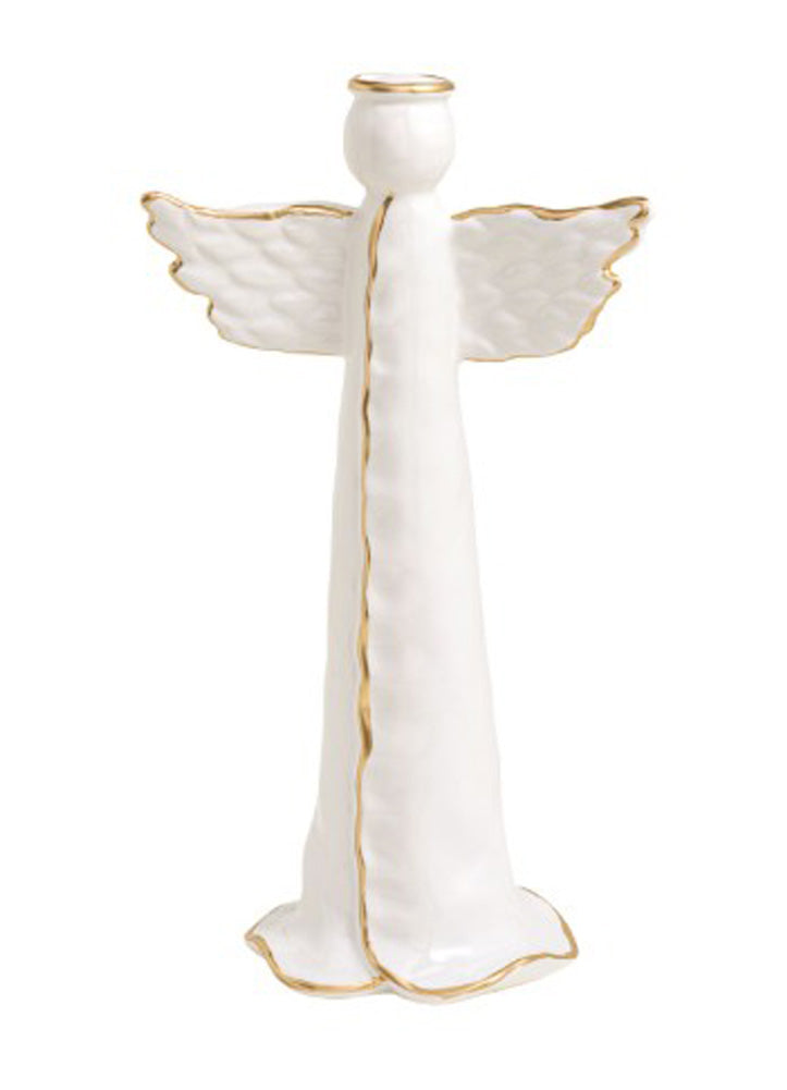 Large Gold Detail Ceramic Angel by Mud Pie