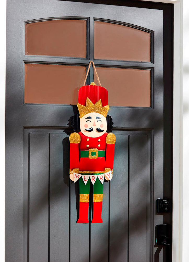 Tin Nutcracker Door Hanger by Mud Pie