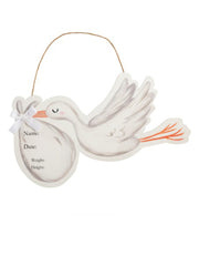 Stork Personalized Door Hanger by Mud Pie