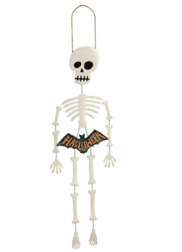 Glitter Tin Skeleton Hanger by Mud Pie