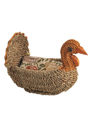Woven Turkey Bread Basket Set by Mud Pie