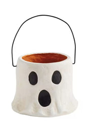 Ghost Mini Paper Mache Bucket by Mud Pie
