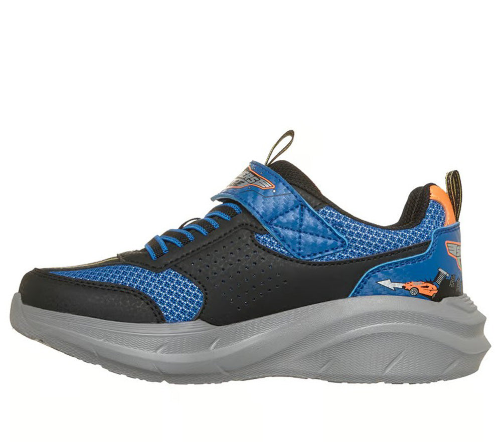 Skechers Garage in Black/Blue/Orange