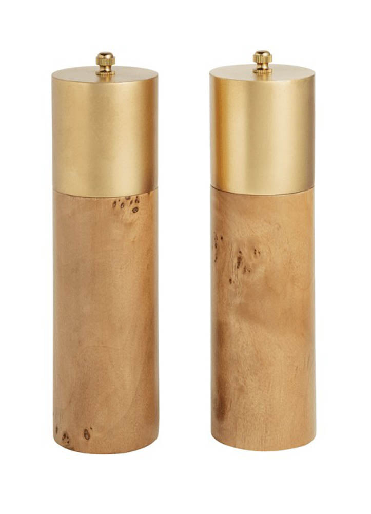 Burl Salt Pepper Grinder by Mud Pie