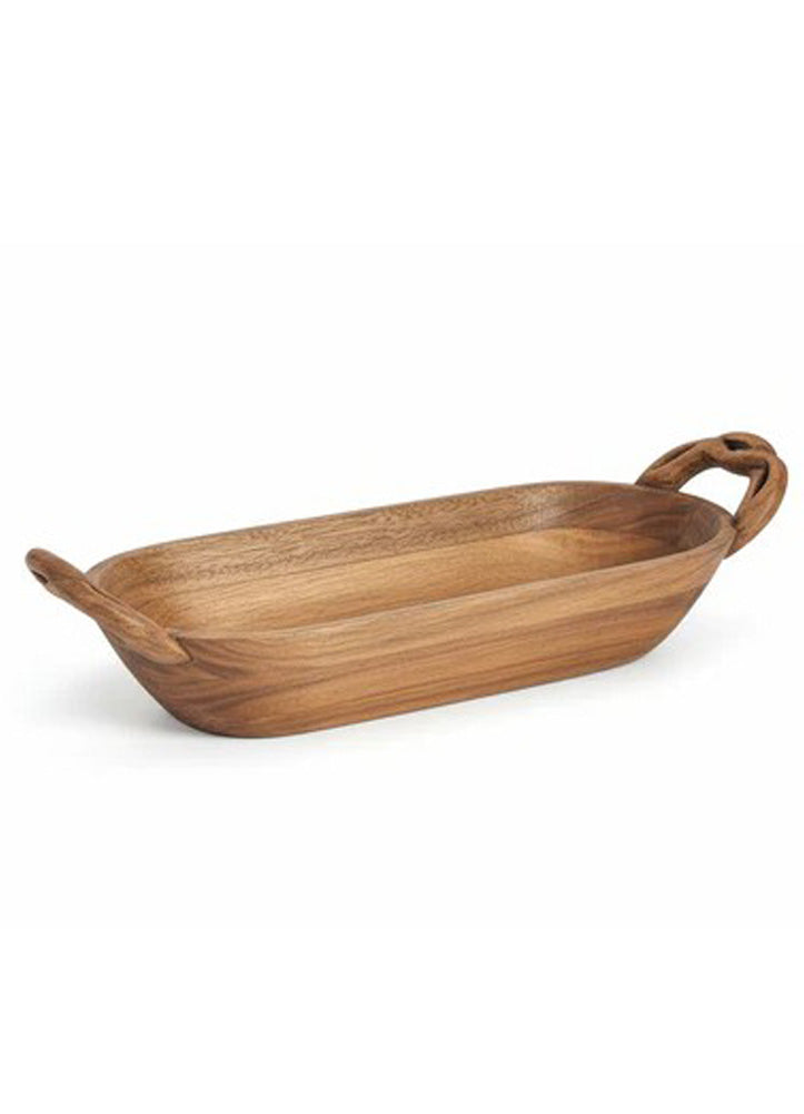 Small Wood Twist Dough Bowl by Mud Pie