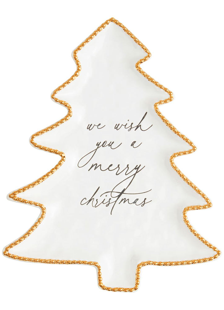 Christmas Tree Beaded Platter by Mud Pie