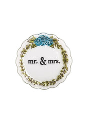 Glass Ruffle Mr & Mrs Platter by Mud Pie