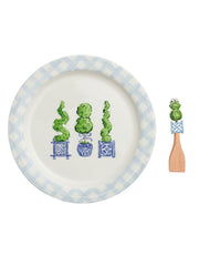 Topiary Round Platter by Mud Pie
