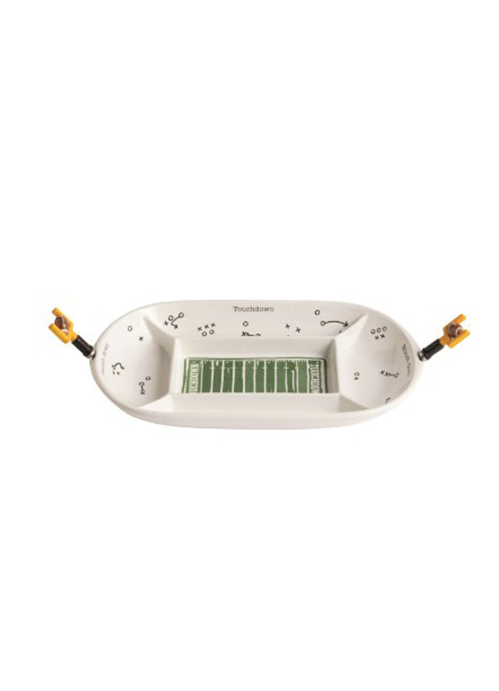 Divided Football Field Platter by Mud Pie