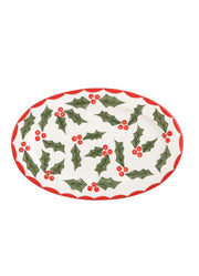 Holly Platter by Mud Pie