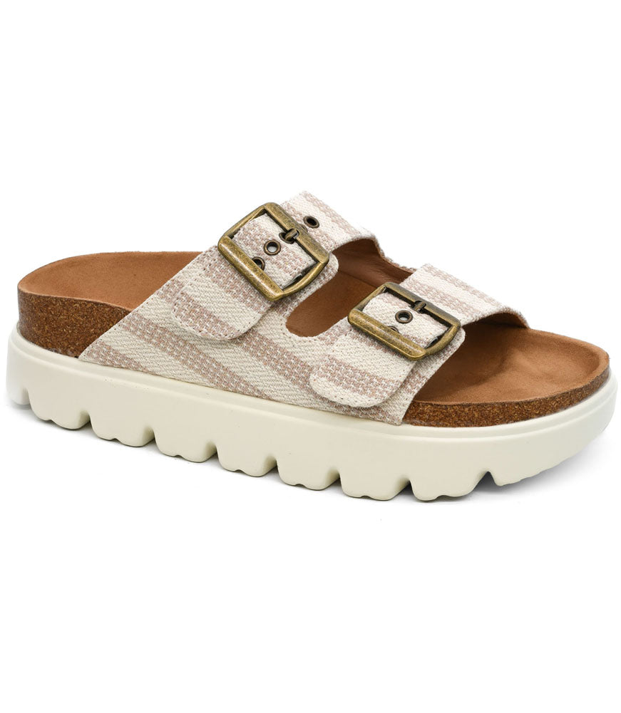 Rumor Has It in Tan Natural Stripe by Corkys