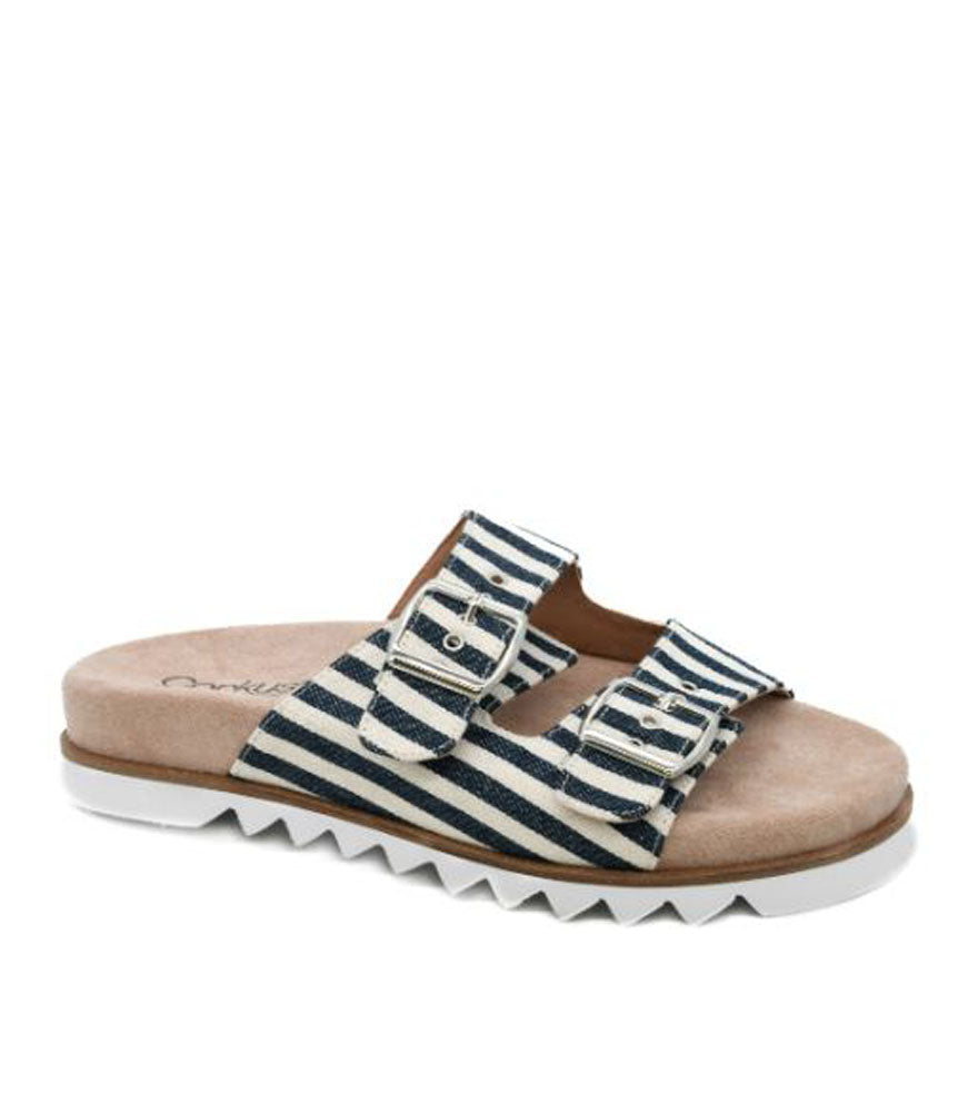 Dash in Navy Natural Stripe by Corkys