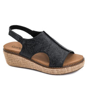 Volta II in Black Embossed Floral by Corkys