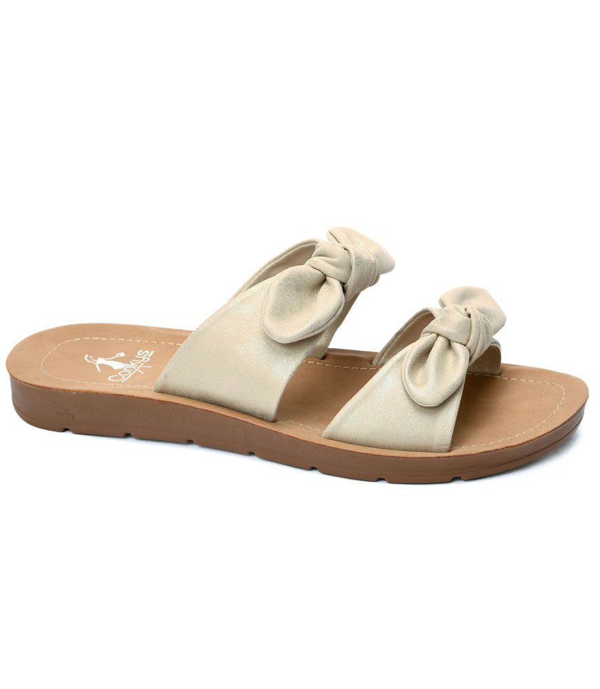 Take A Bow in Gold Wash Metallic by Corkys