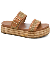 Walk of Shame in Tan Raffia by Corkys