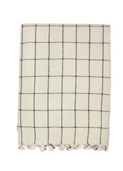 Dark Stripe Check Blanket by Mud Pie