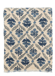 Blue Flower Pattern Blanket by Mud Pie