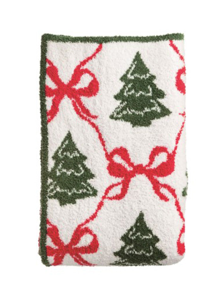 Chenille Christmas Tree Blanket by Mud Pie