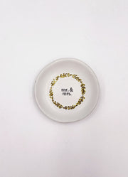 Mr & Mrs Wedding Ring Dish by Mud Pie