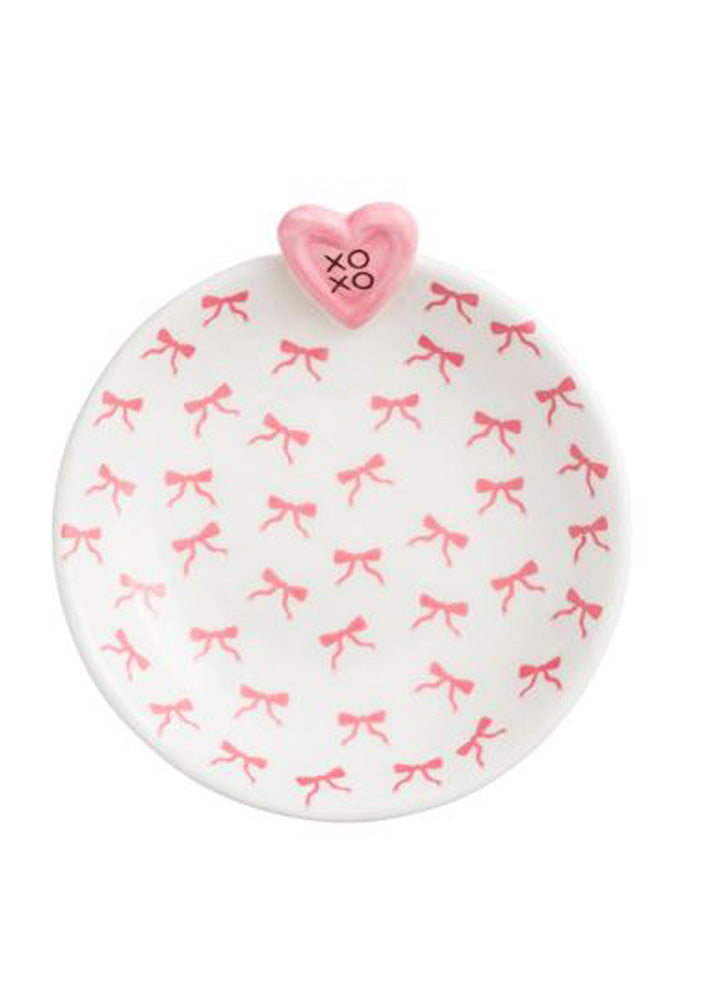 Pink Heart Tidbit Dish by Mud Pie