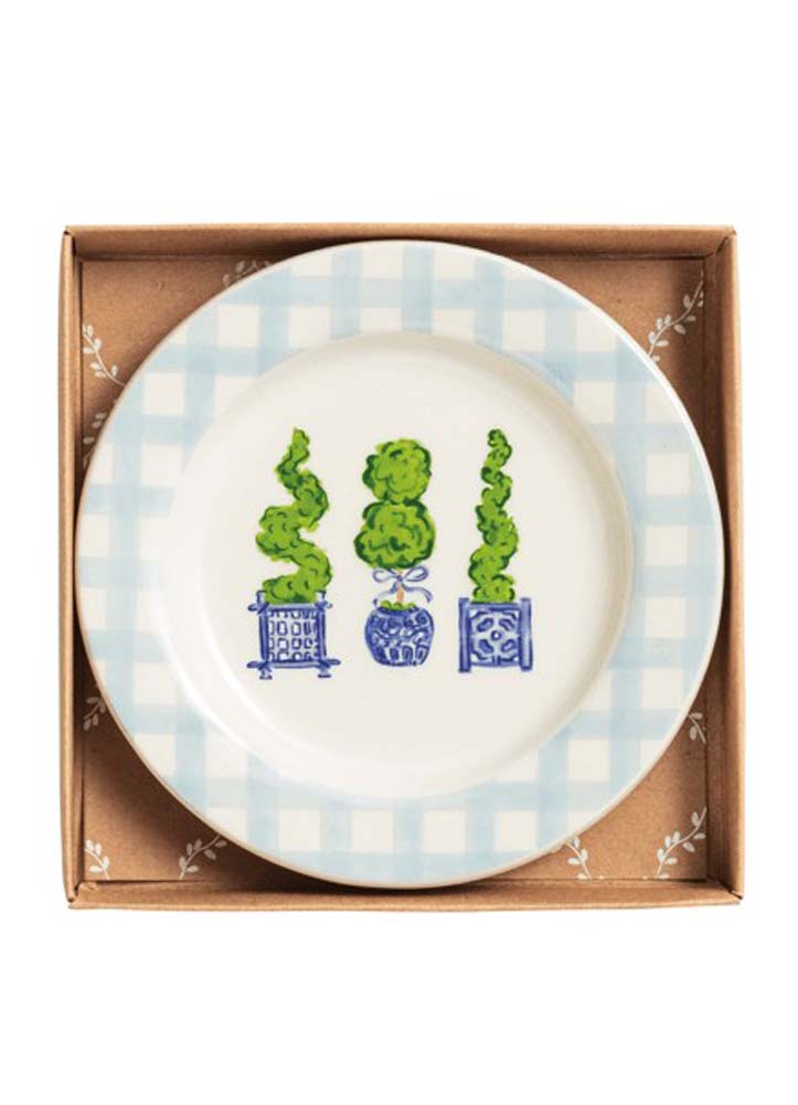 Three Topiary Tidbit Plate by Mud Pie