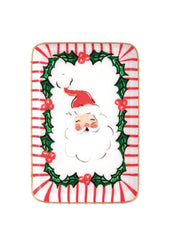 Santa Christmas Tidbit Plate by Mud Pie