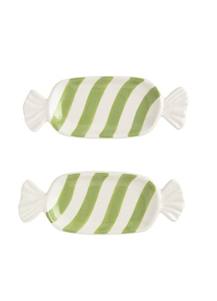 Green Candy Tidbit Plate Set by Mud Pie