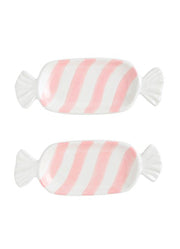 Pink Candy Tidbit Plate Set by Mud Pie