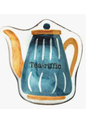 Blue Teapot Spoon Rest by Mud Pie