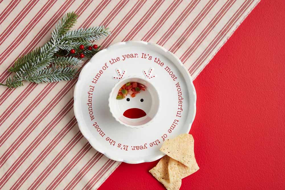 Pumpkin Santa Reverse Pedestal by Mud Pie