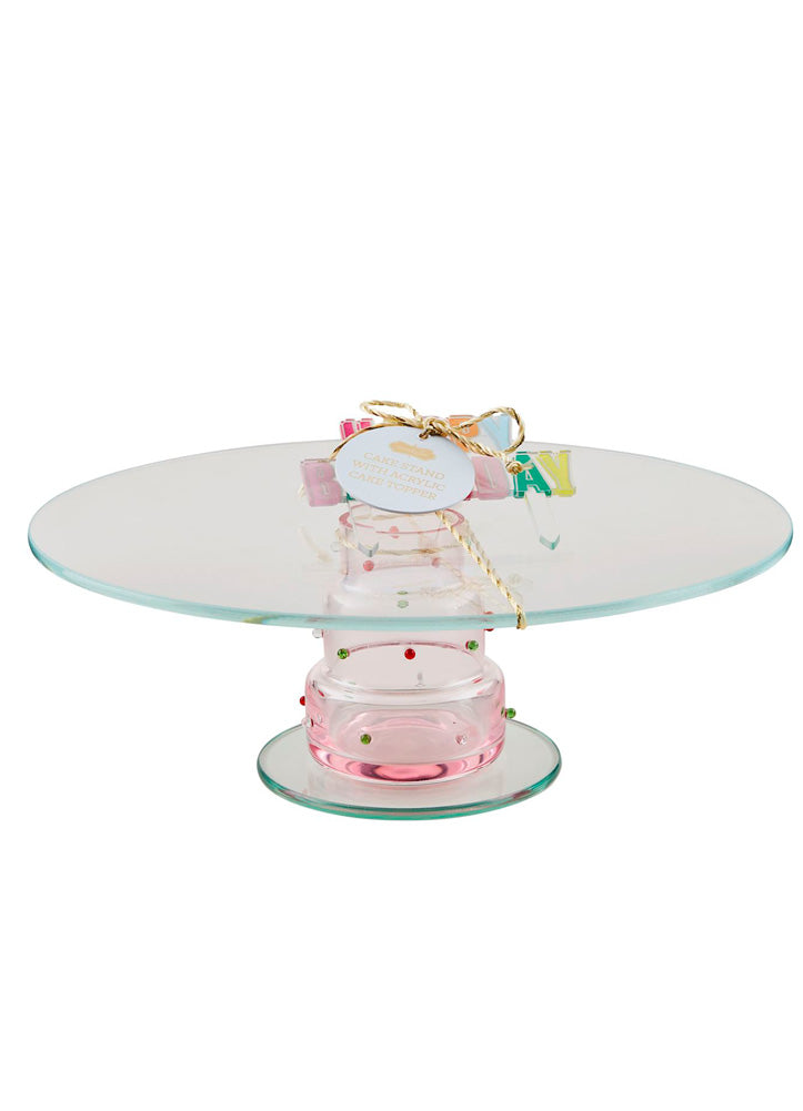 Glass Birthday Cake Stand by Mud Pie