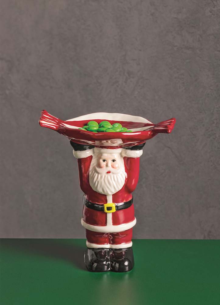 Figural Santa Candy Pedestal by Mud Pie
