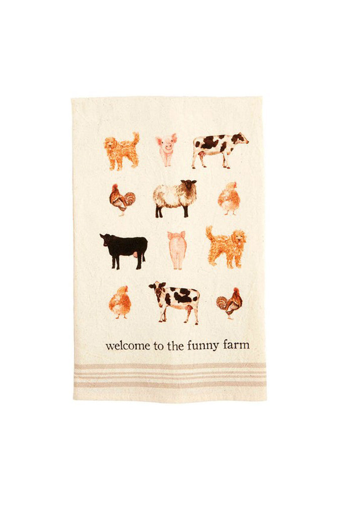 Welcome Farm Animal Towel by Mud Pie