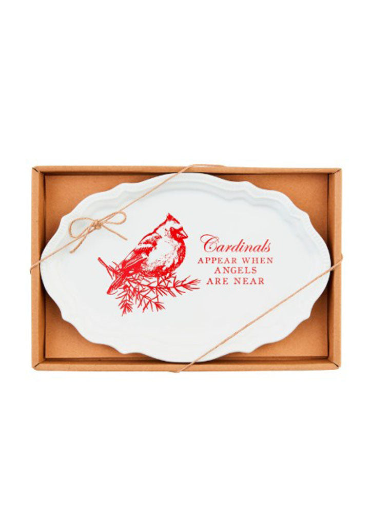 Cardinal Sentiment Tray by Mud Pie