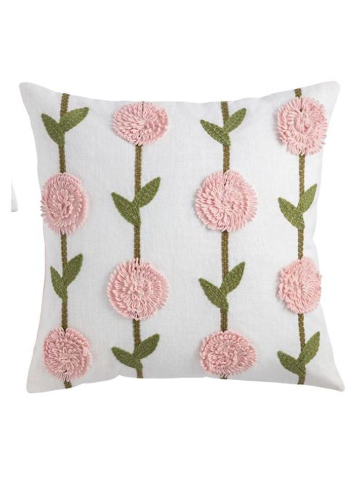 Pink Hydrangea Pillow by Mud Pie